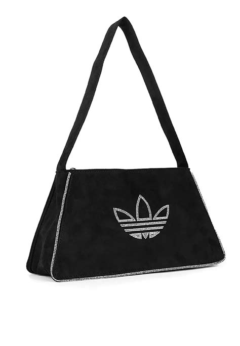 adidas Rhinestones Fake Suede Shoulder Bag 